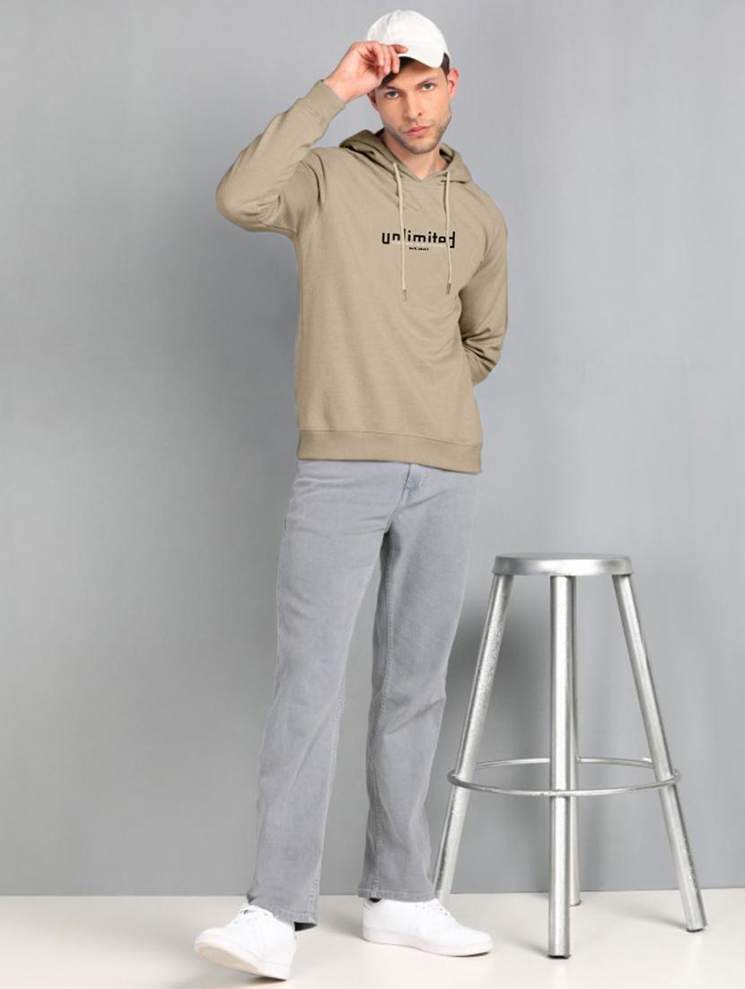 beige chest print sweatshirt - 18440824 - Standard Image - 2