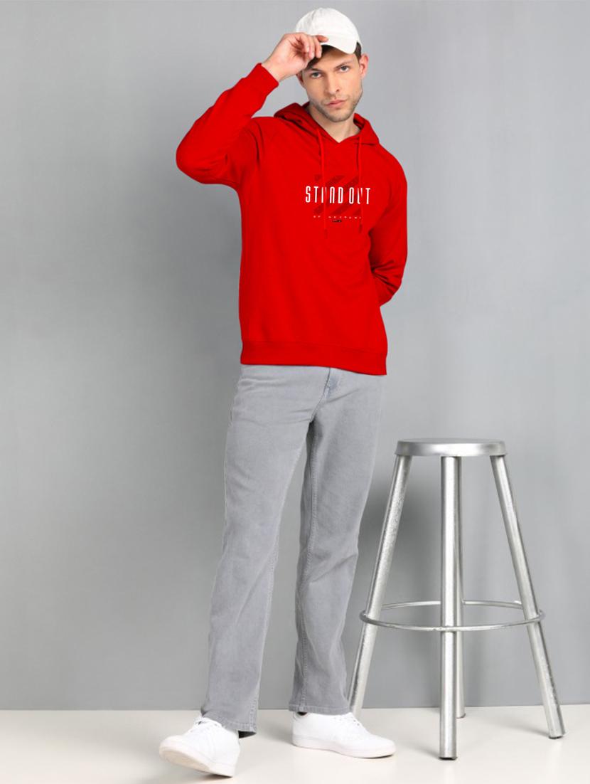 red chest print sweatshirt - 18440825 - Standard Image - 2