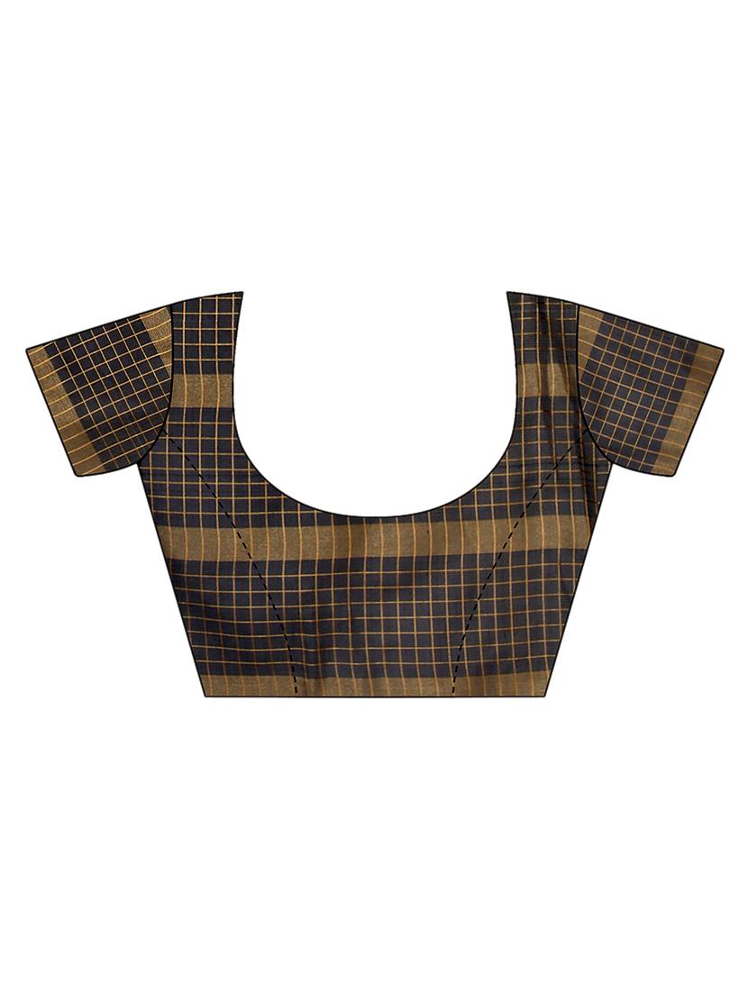 checkered woven saree - 18441639 - Standard Image - 2