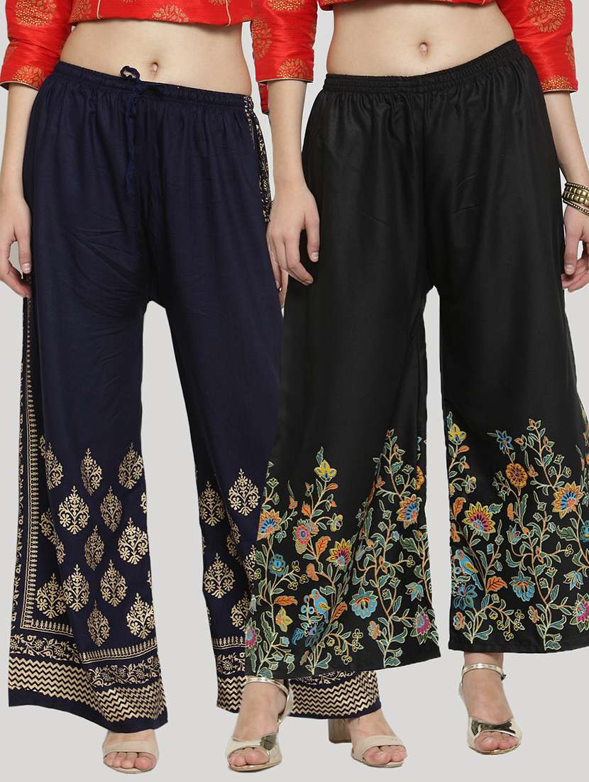 set of 2 printed palazzo - 18442007 -  Zoom Image - 0