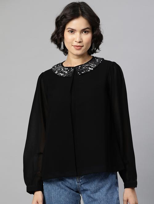 women's a line collared top - 18443485 - Standard Image - 0