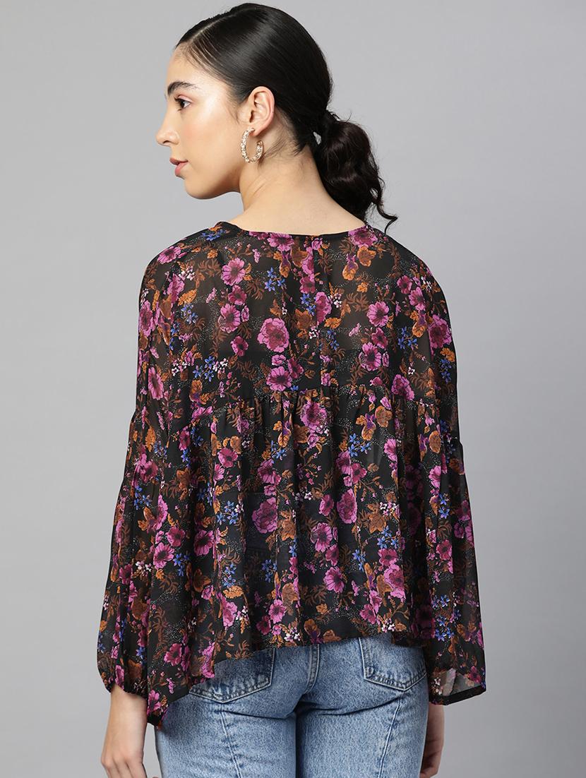 women's asymmetric v neck top - 18443492 - Standard Image - 2