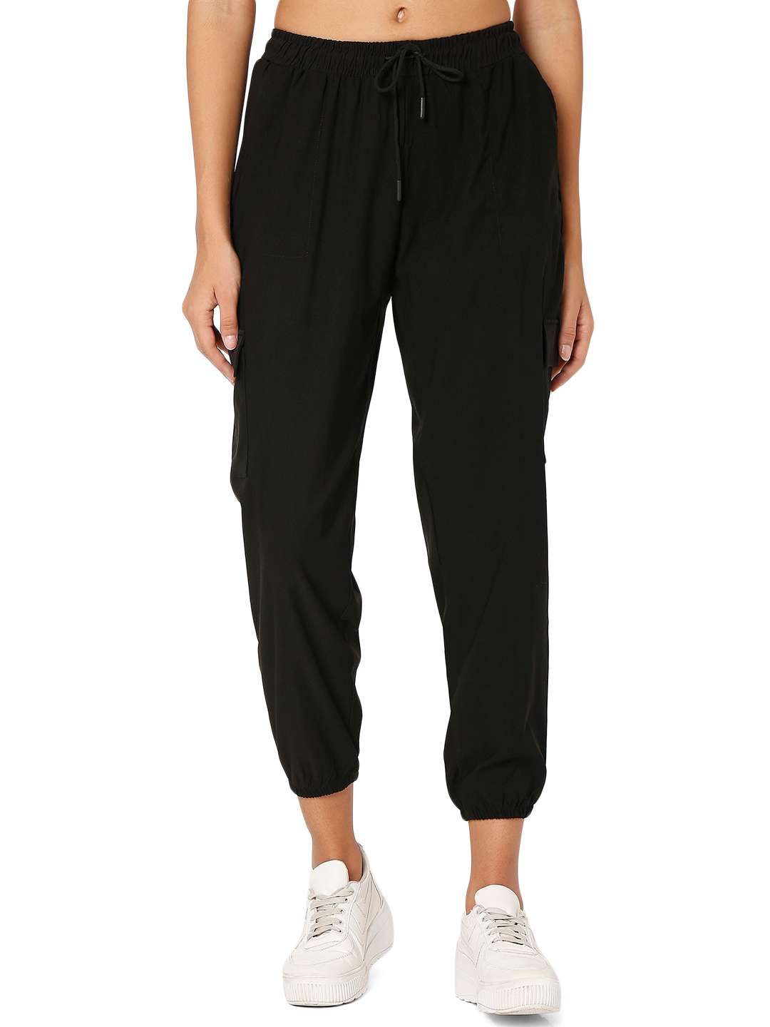 low rise solid jogger