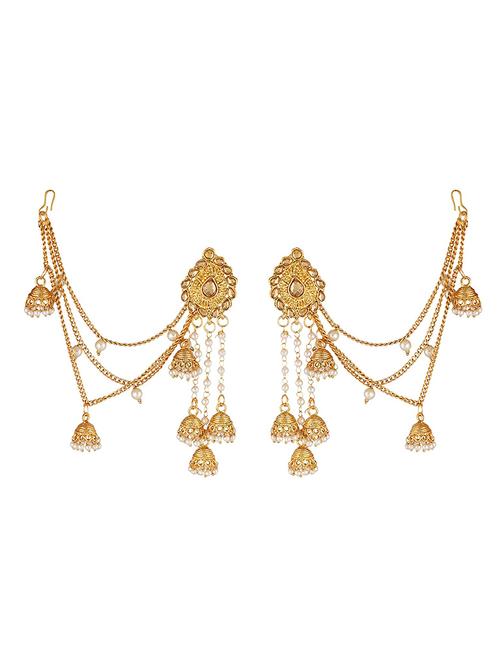 happy stoning graceful delightful gold plated bahubali devsena bridal party jhumka earrings - 18444280 -  Standard Image - 0