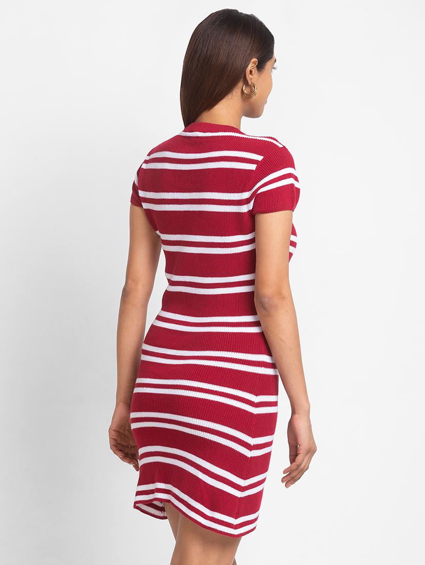 women's bodycon striped dress - 18444616 - Standard Image - 2