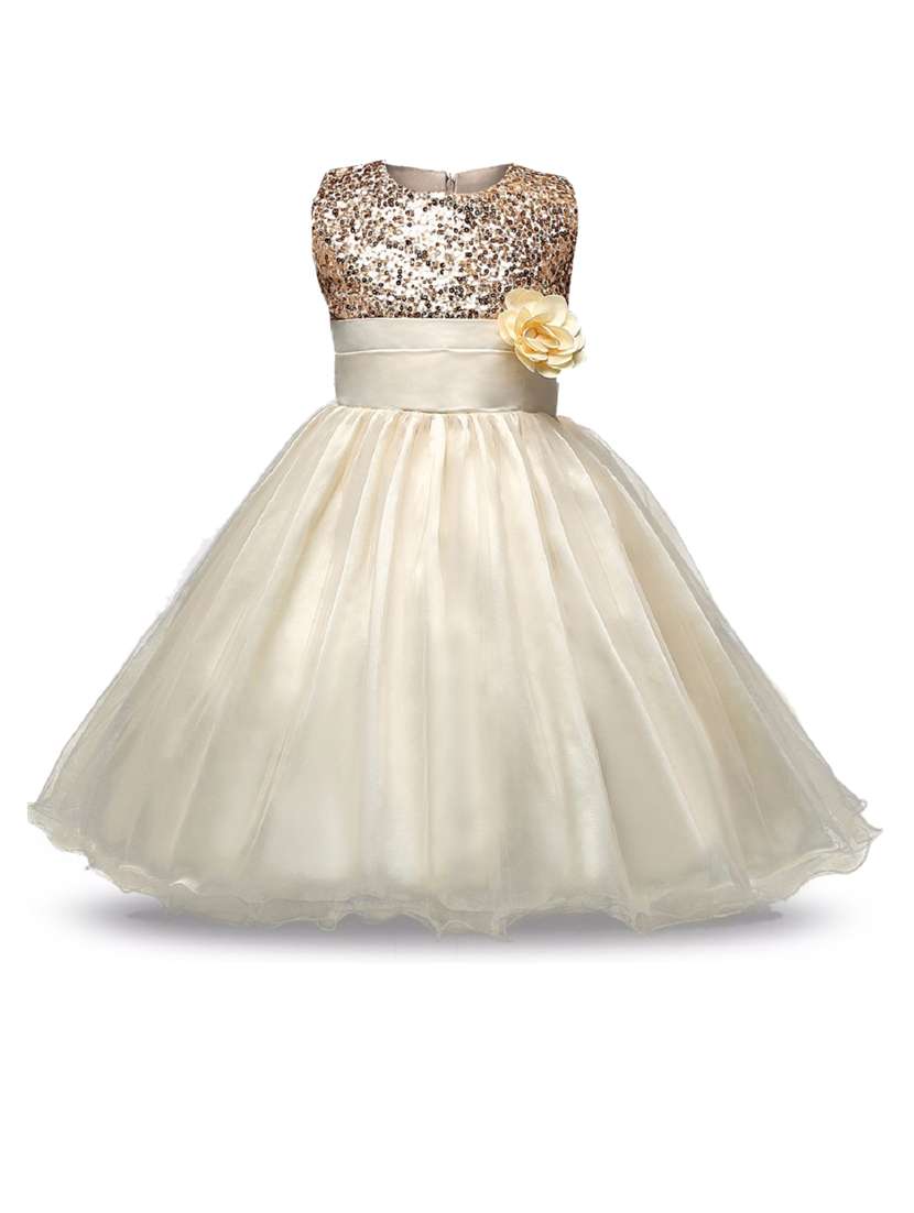 girls round neck sleeveless frock