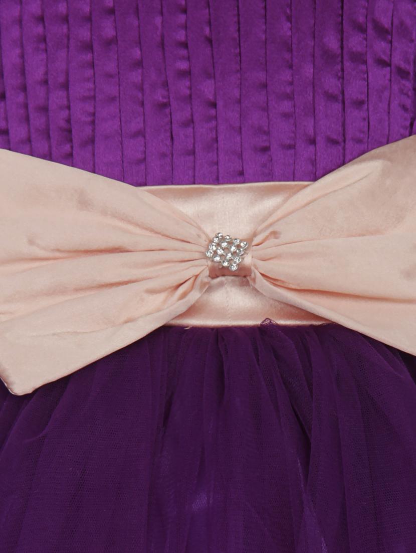girls purple solid layered gown - 18445061 - Standard Image - 2
