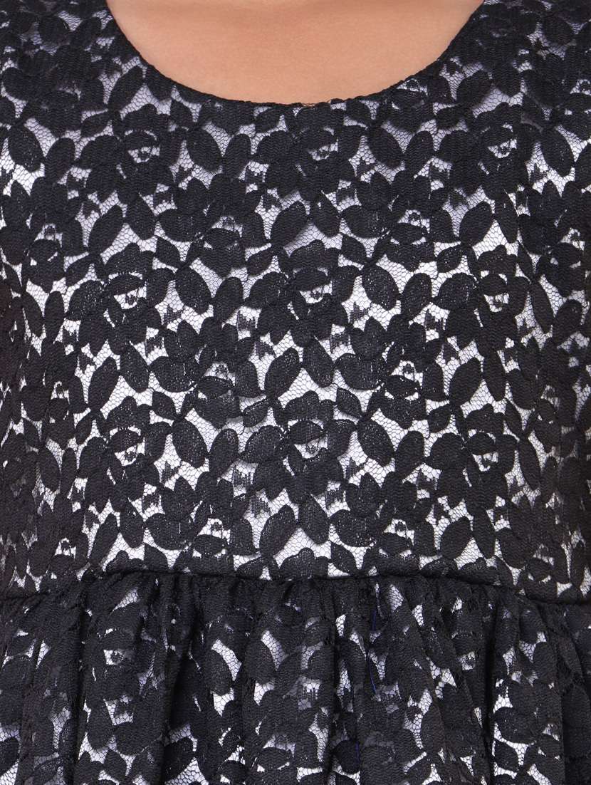 girls round neck cap sleeve frock - 18445074 - Standard Image - 2