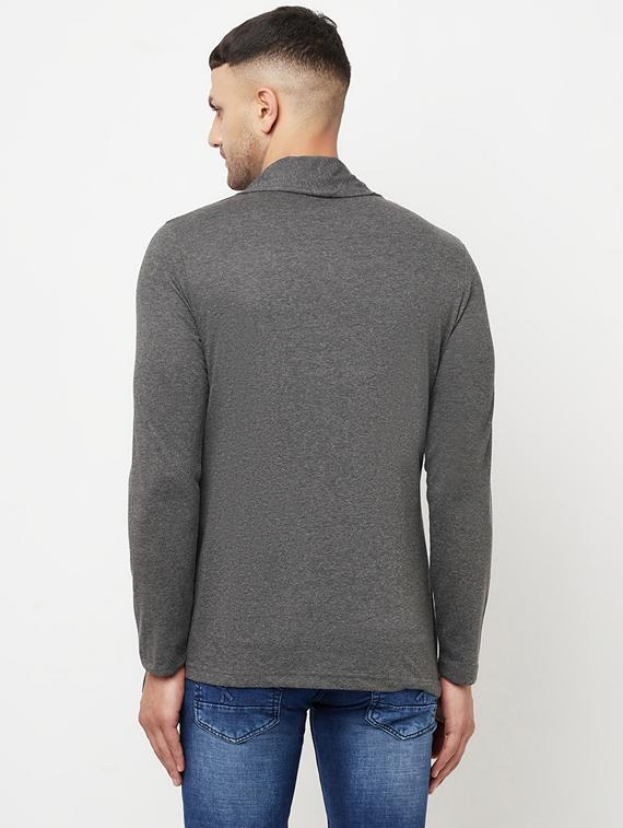 grey solid cardigan - 18445309 - Standard Image - 2