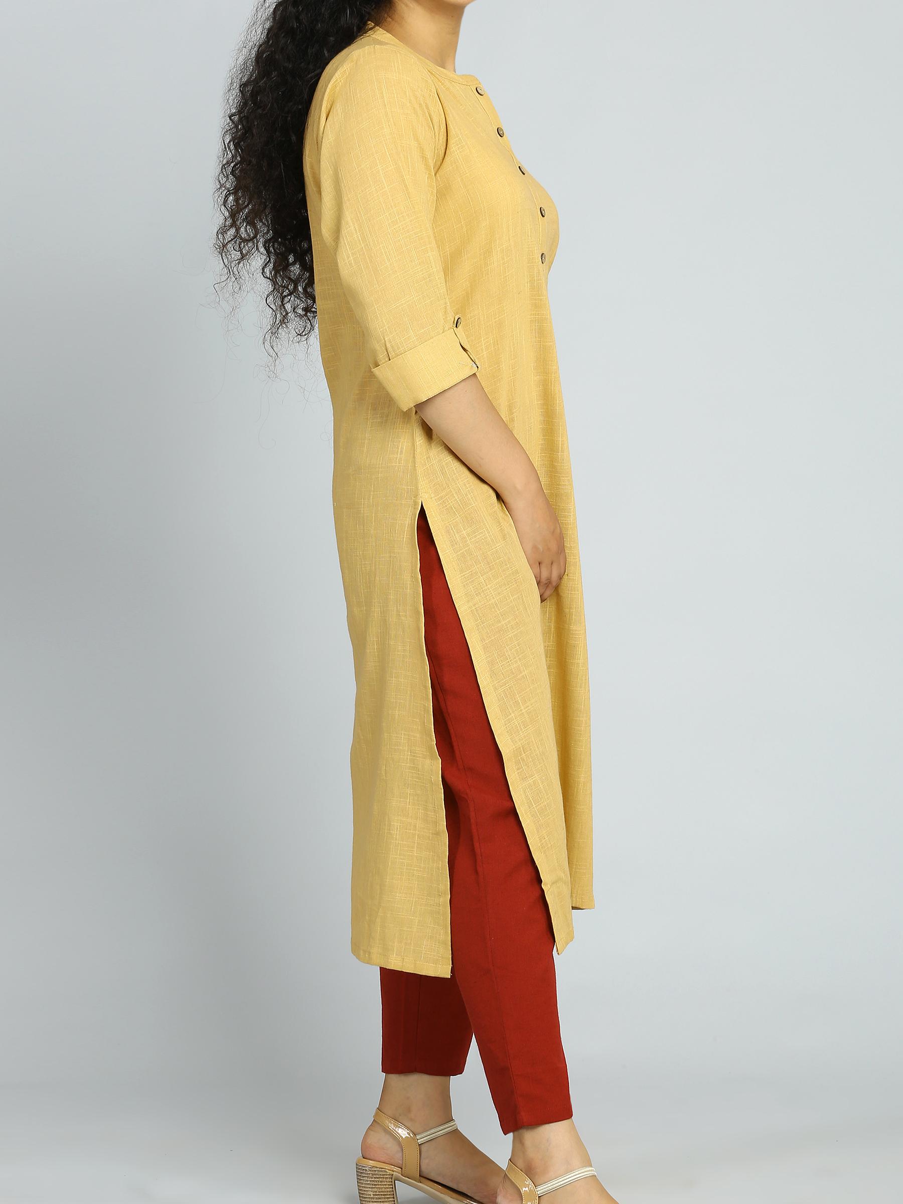 women's straight kurta - 18445434 - Standard Image - 2