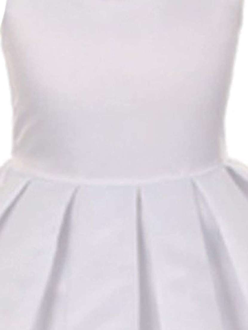 girls white lace detailed solid pleated party gown - 18445751 -  Standard Image - 2