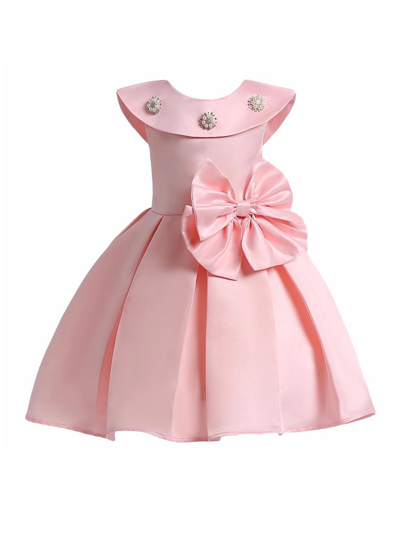 girls round neck sleeveless frock