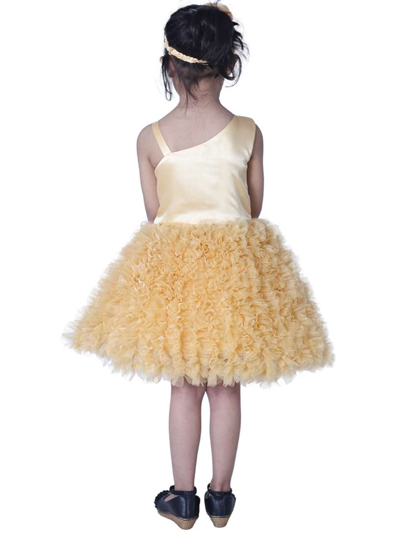 girls off shoulder sleeveless frock - 18445777 - Standard Image - 2