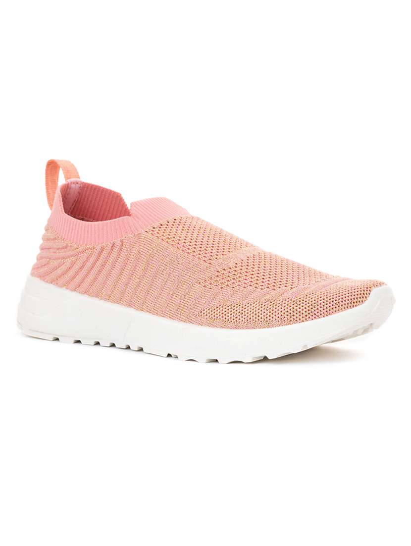 pink walking sports shoes for women