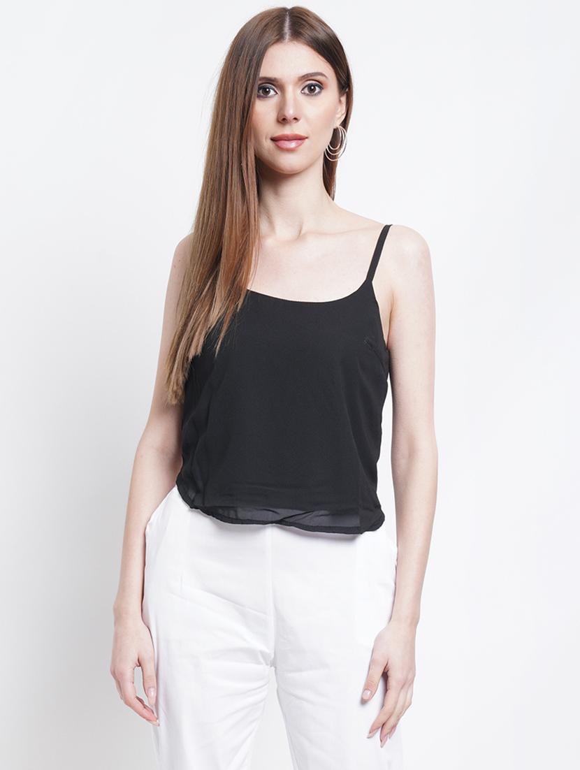women's crop shoulder strap top - 18446797 -  Zoom Image - 0