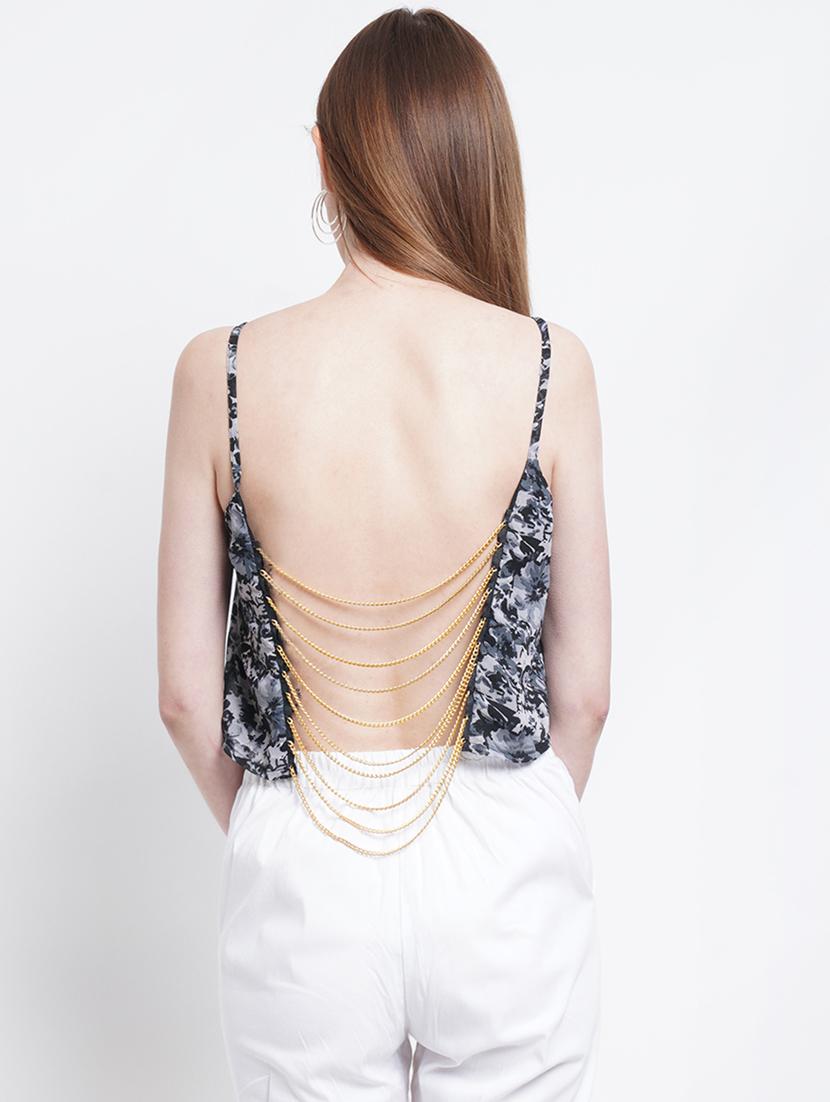 women's crop shoulder strap top - 18446799 - Standard Image - 2