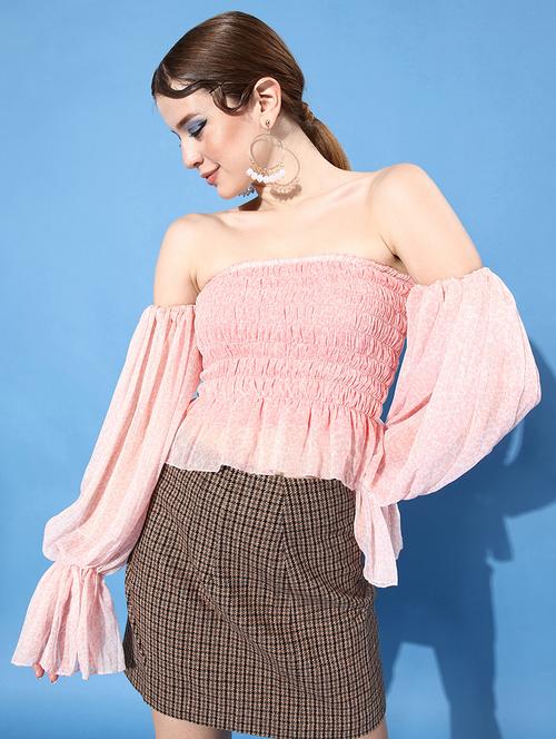 women's crop off shoulder top - 18446874 - Standard Image - 0