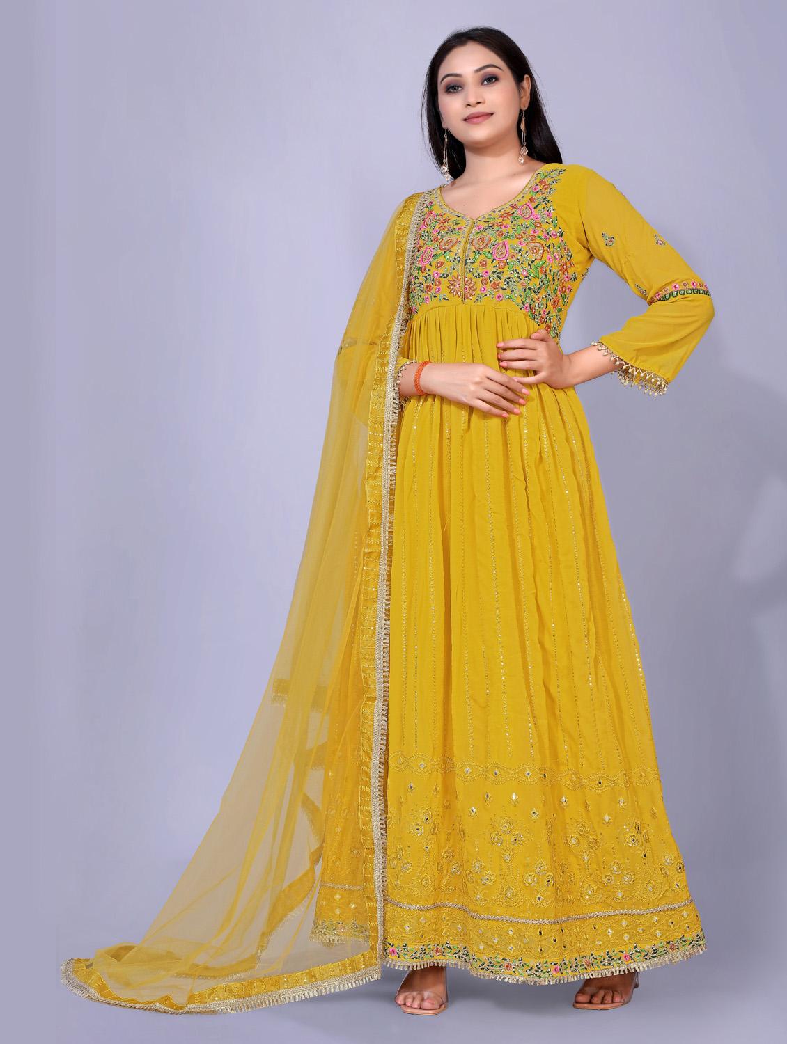 embroidered kurta dupatta set - 18447426 - Zoom Image - 0