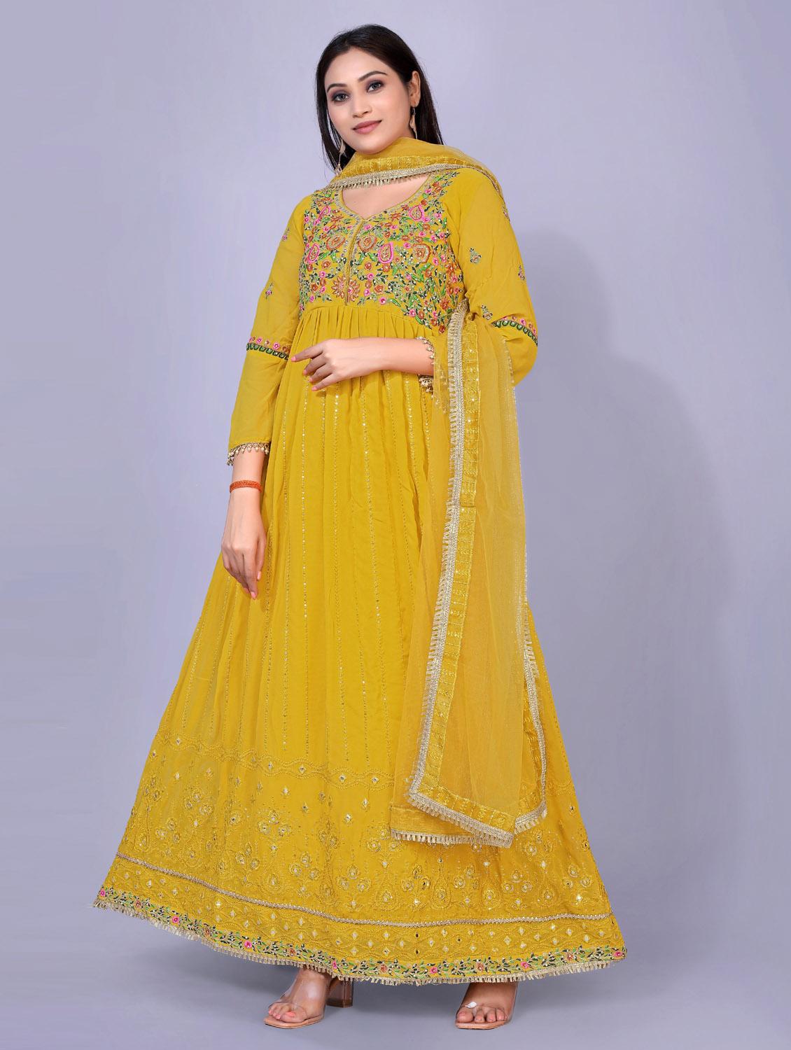 embroidered kurta dupatta set - 18447426 - Standard Image - 2