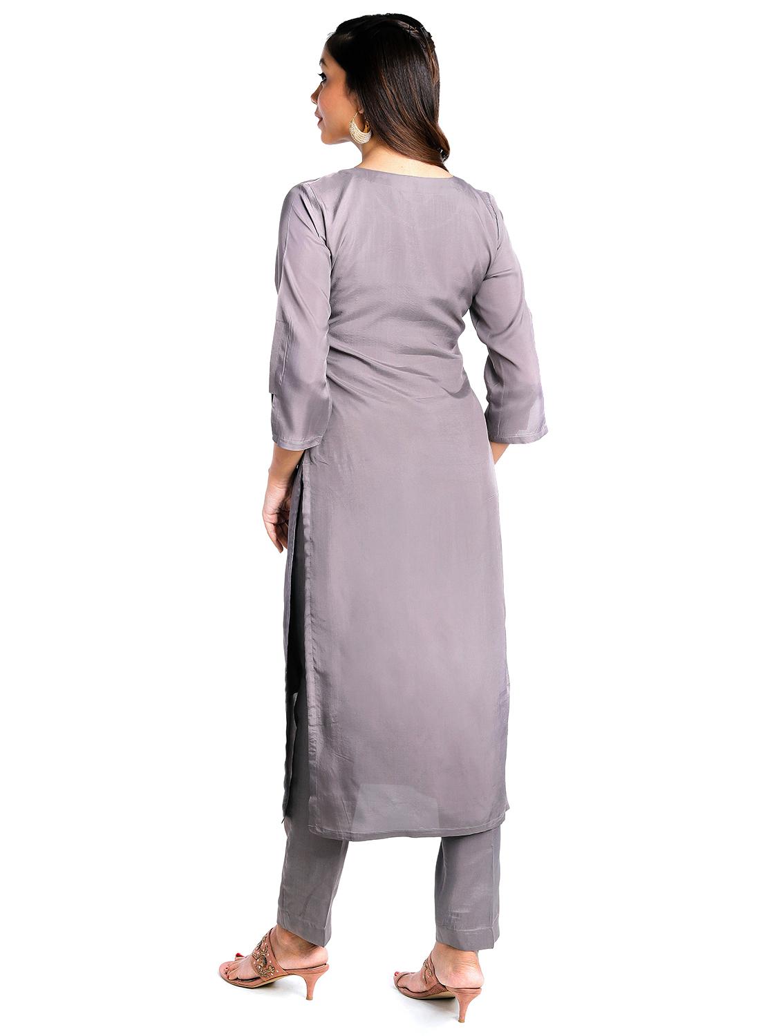 embroidered kurta pant set - 18447440 - Standard Image - 2