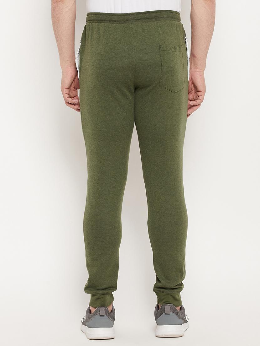 olive-green solid joggers track pant - 18447469 - Standard Image - 2