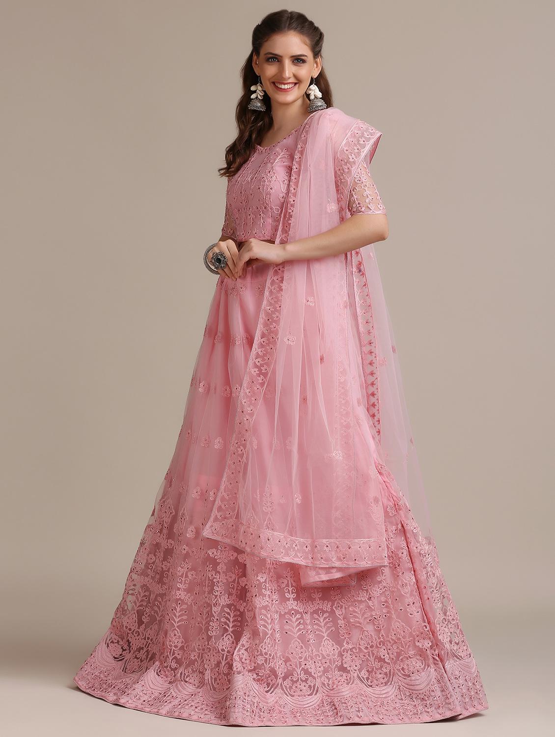 tonal embroidered flared lehenga - 18448000 - Zoom Image - 0