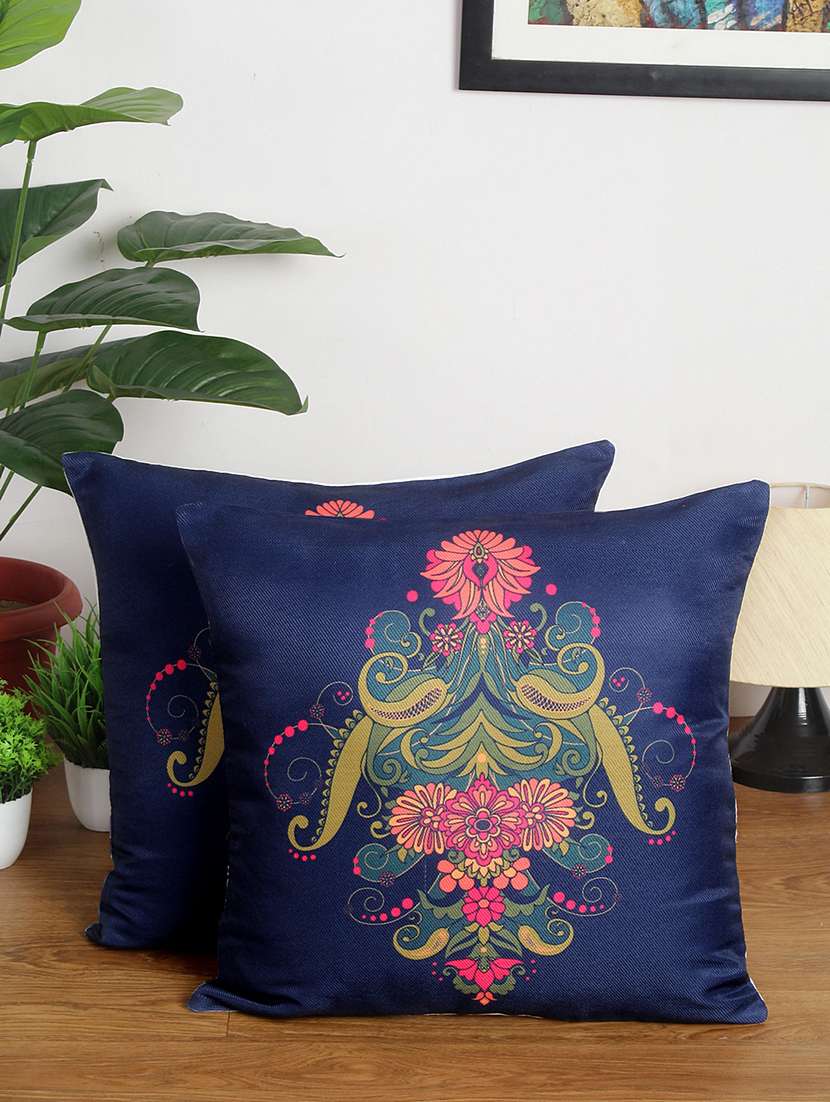 alina decor set of 2 digital printed cushion covers 16 x 16 inch