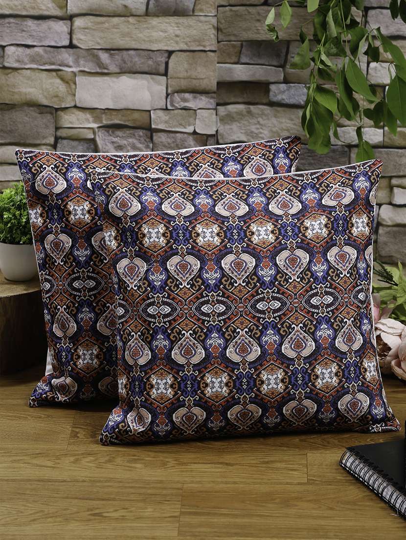 alina decor set of 2 digital printed cushion covers 16 x 16 inch