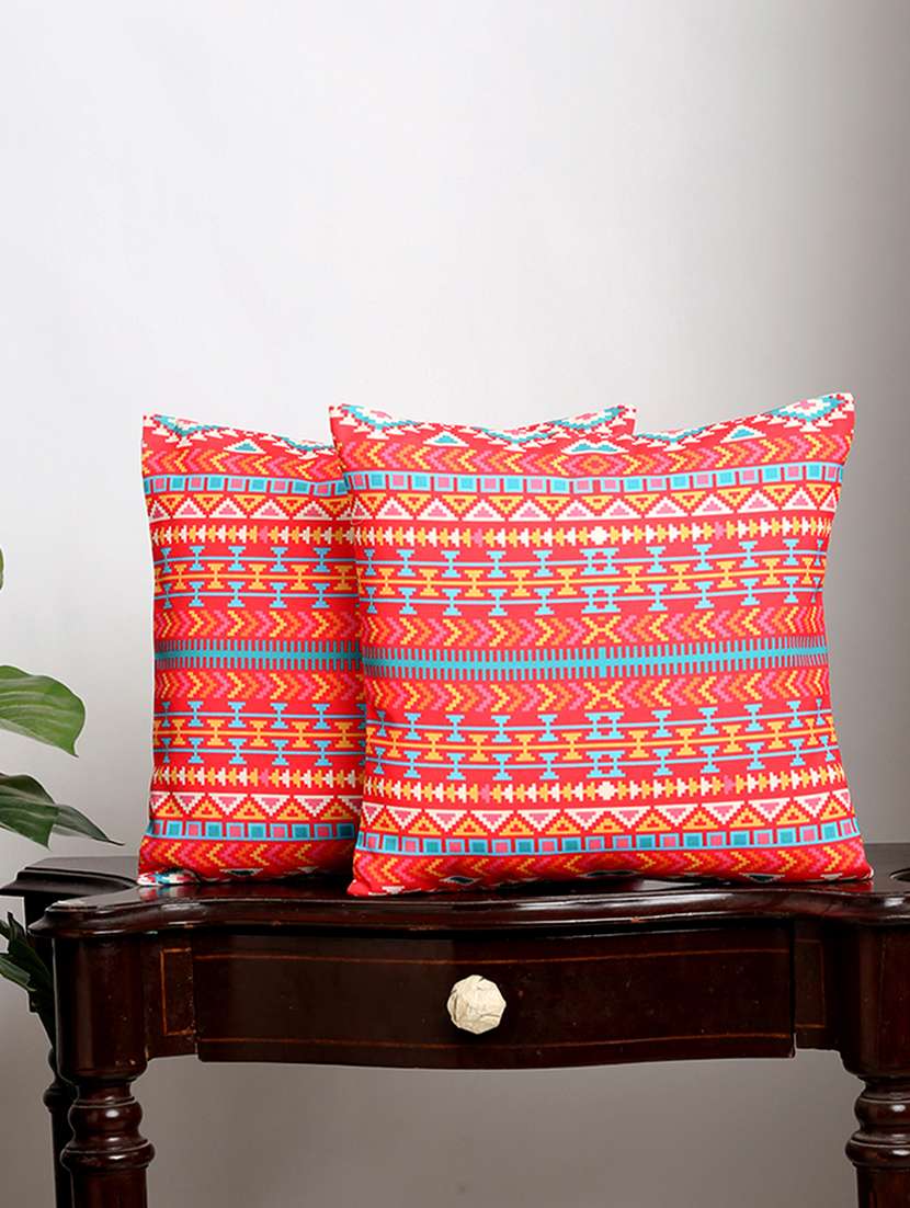 alina decor set of 2 digital printed cushion covers 24 x 24 inch