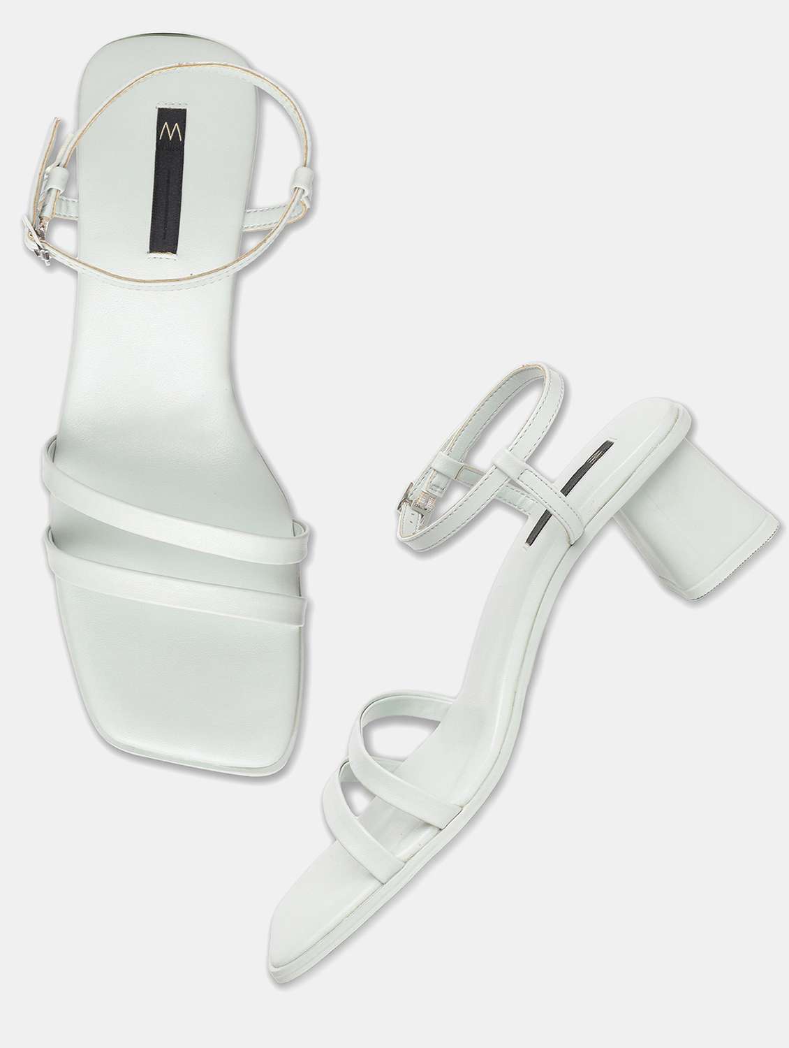 women off white ankle strap sandal - 18448687 -  Standard Image - 2