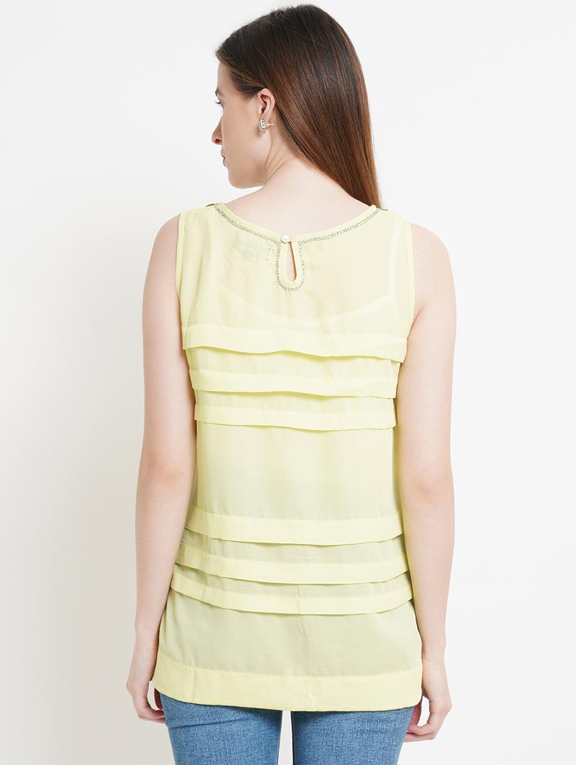 women's straight round neck top - 18448948 - Standard Image - 2