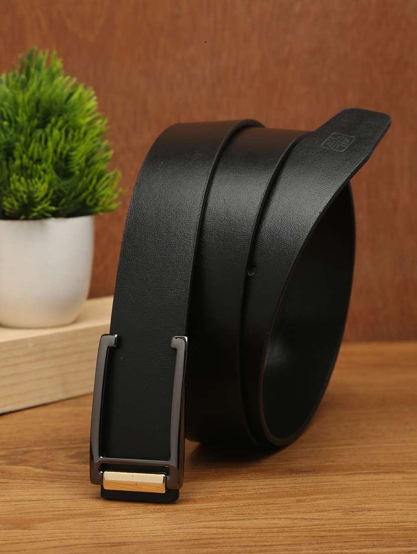 black leather belt