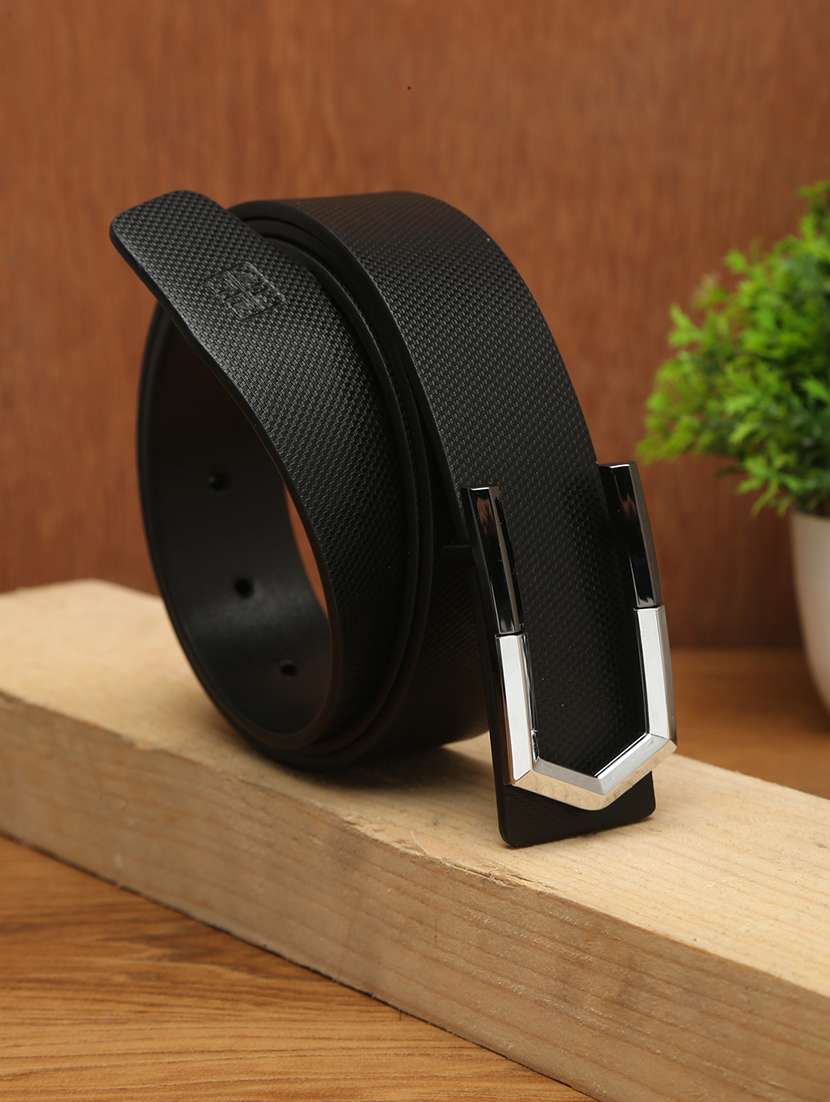 black leather belt