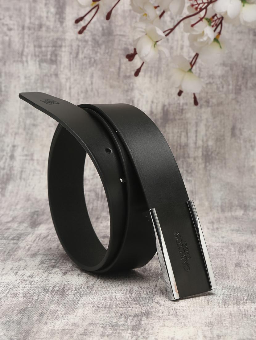 black leather belt