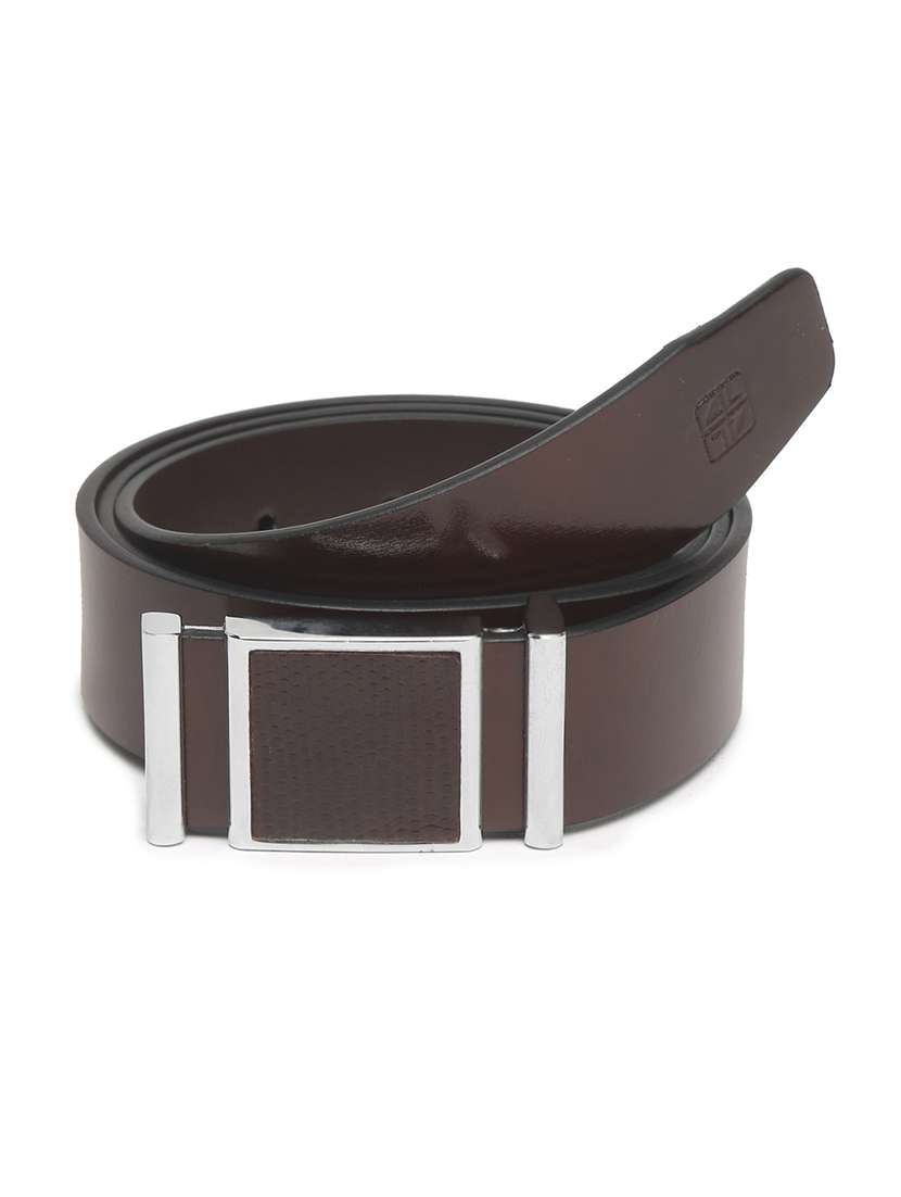 brown leather belt