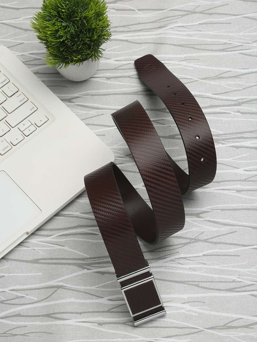 brown leather belt