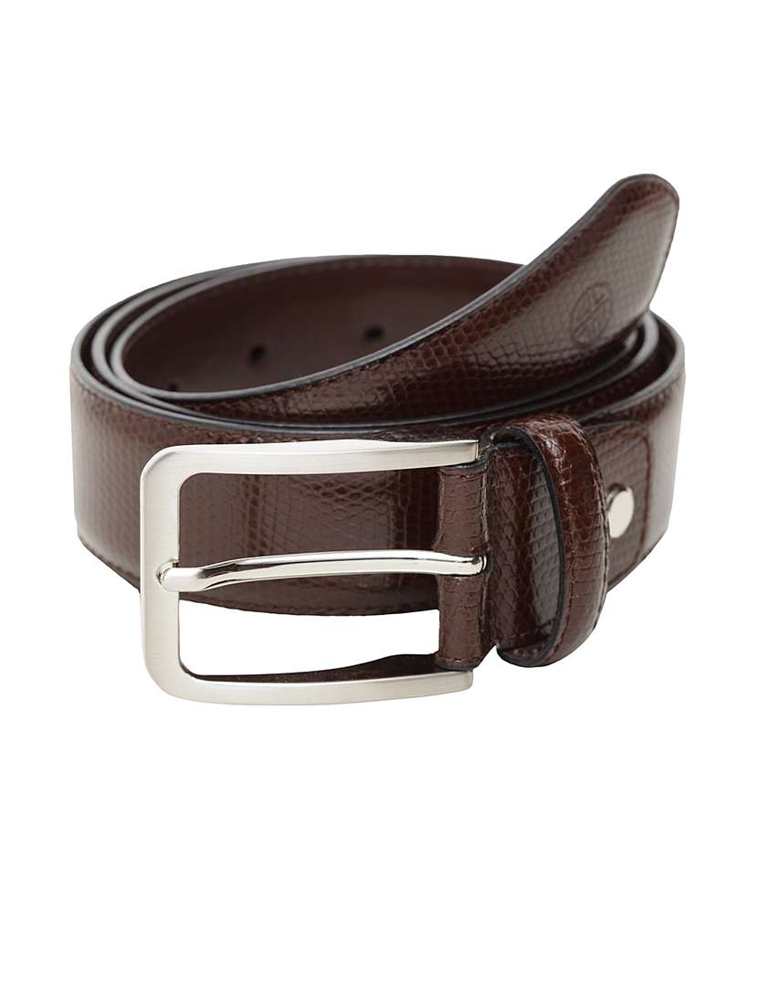 brown leather belt