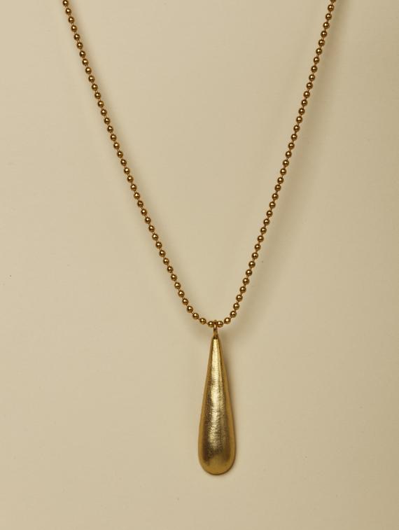 gold plated tear drop necklace - 18449914 - Zoom Image - 0