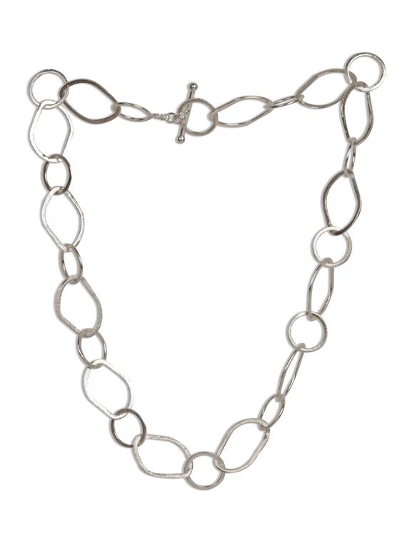 ravishing link lock silver necklace - 18449922 -  Zoom Image - 0