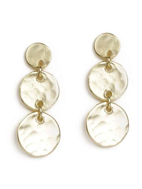 cool disc shaped gold earrings - 18449955 -  Standard Image - 0