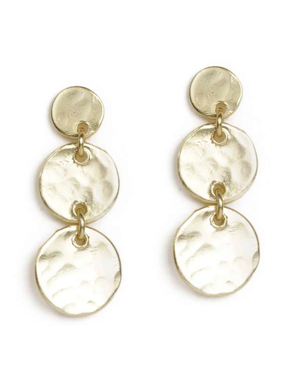 cool disc shaped gold earrings - 18449955 -  Zoom Image - 0