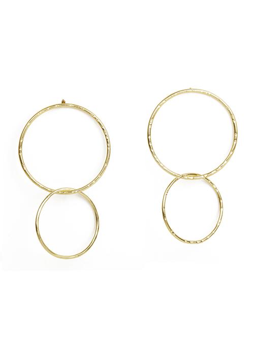 magnificent double hoops gold earrings - 18449961 - Standard Image - 0