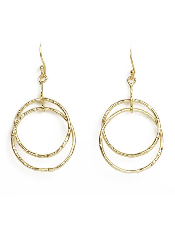 elegant gravity hoops gold earrings - 18449962 - Zoom Image - 0