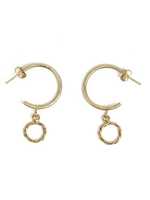 majestic drop gold earrings - 18449972 - Standard Image - 0