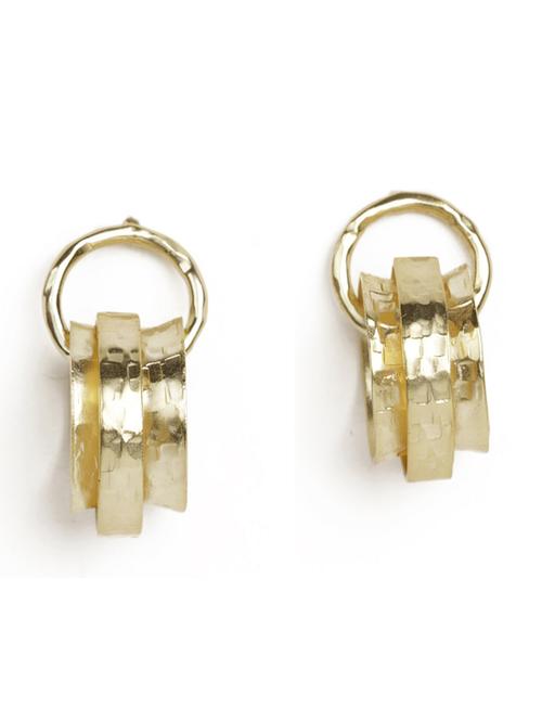 stylish stud hoop gold earrings - 18449975 -  Standard Image - 0