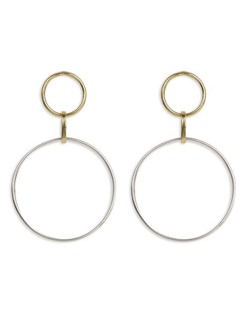 elegant swirl mix hoop earrings - 18449976 - Standard Image - 0