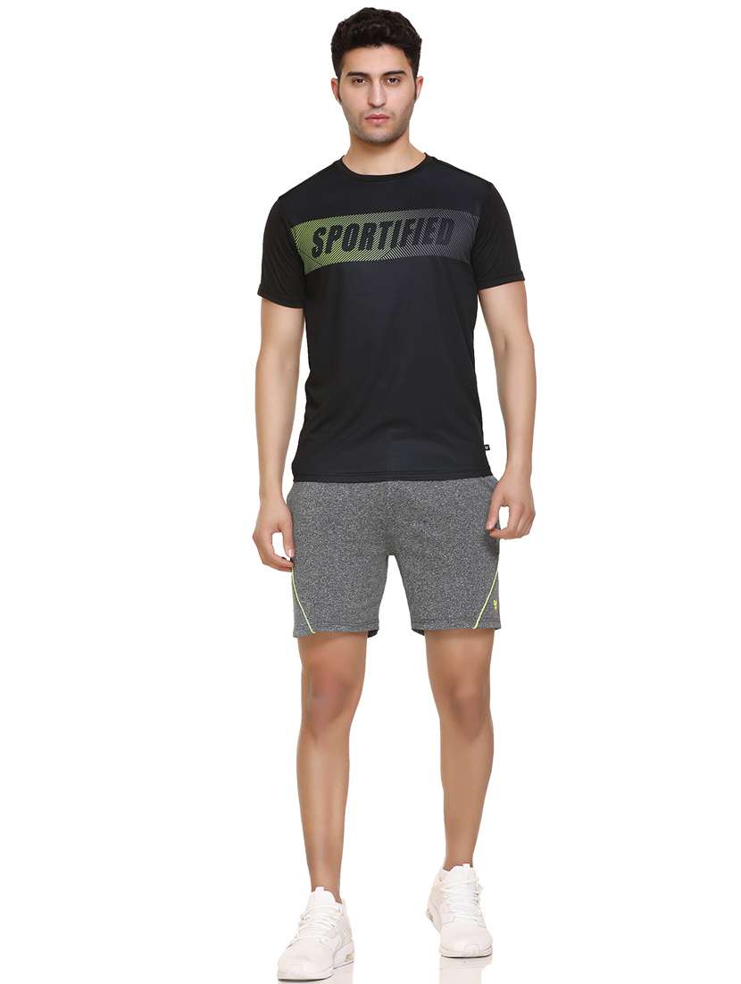black chest-printed t-shirt - 18450020 - Standard Image - 2