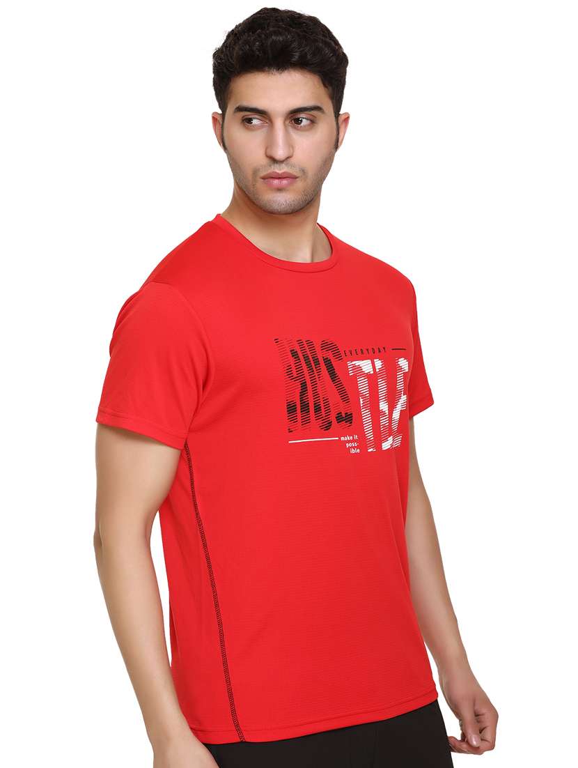 red chest-printed t-shirt - 18450024 -  Standard Image - 2