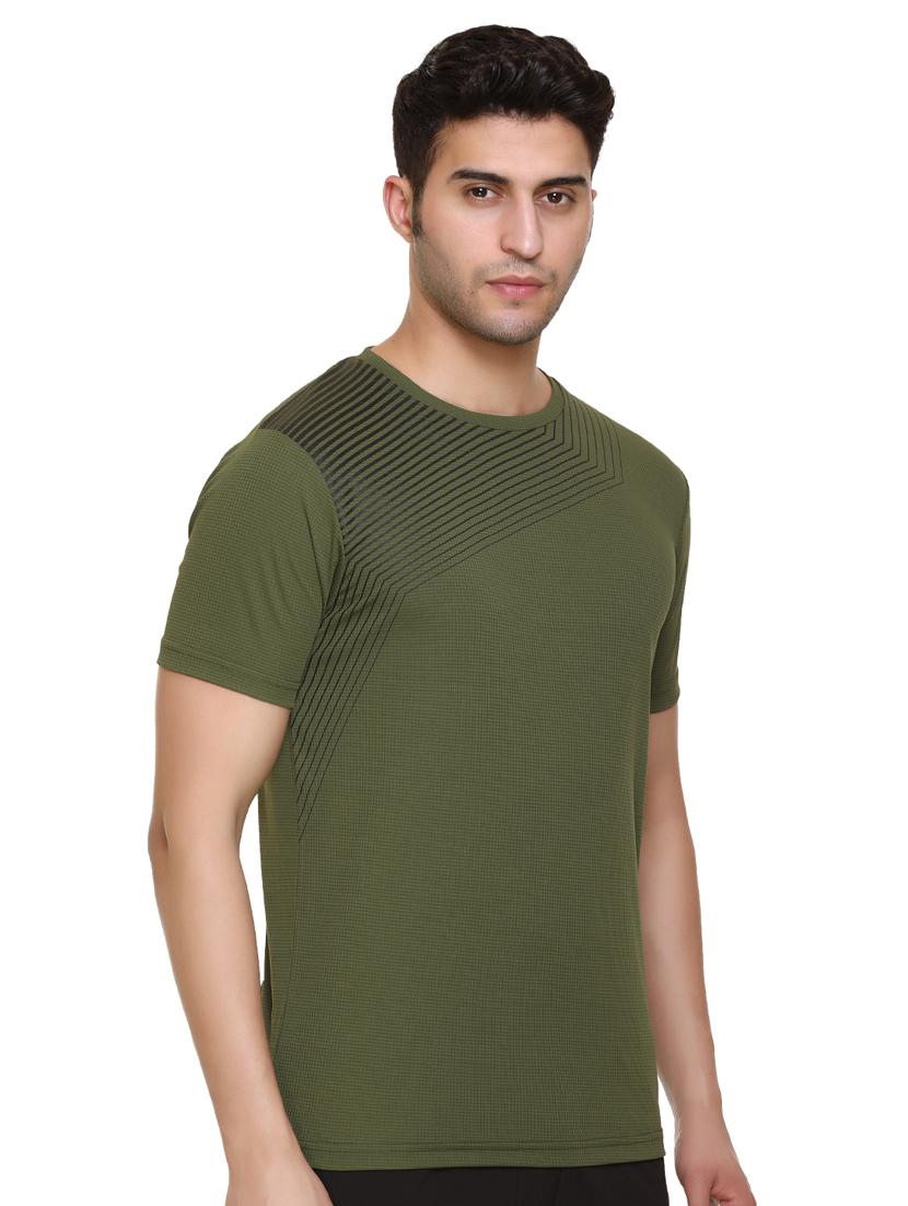 green chest-printed t-shirt - 18450031 - Standard Image - 2