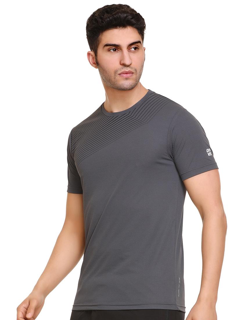 grey chest-printed t-shirt - 18450032 - Standard Image - 2